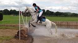 Charlotte riding Archie at Coombelands