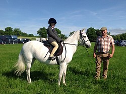 Toby riding Margaret at the llpc show